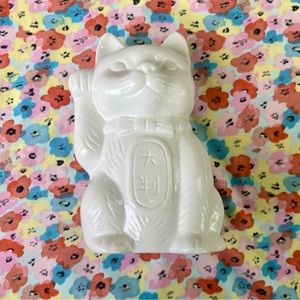 Large White Lucky Cat Maneki Neko Tiki Mug DW127 Good Luck Cat Tiki